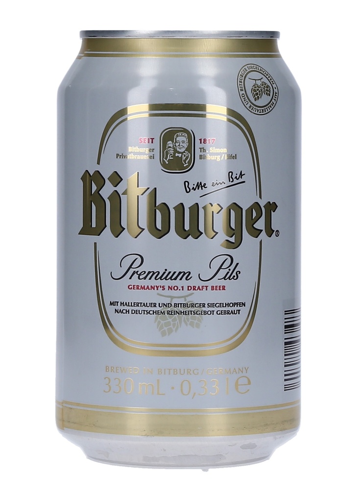 Bitburger Premium Pils 330Ml (LATA)