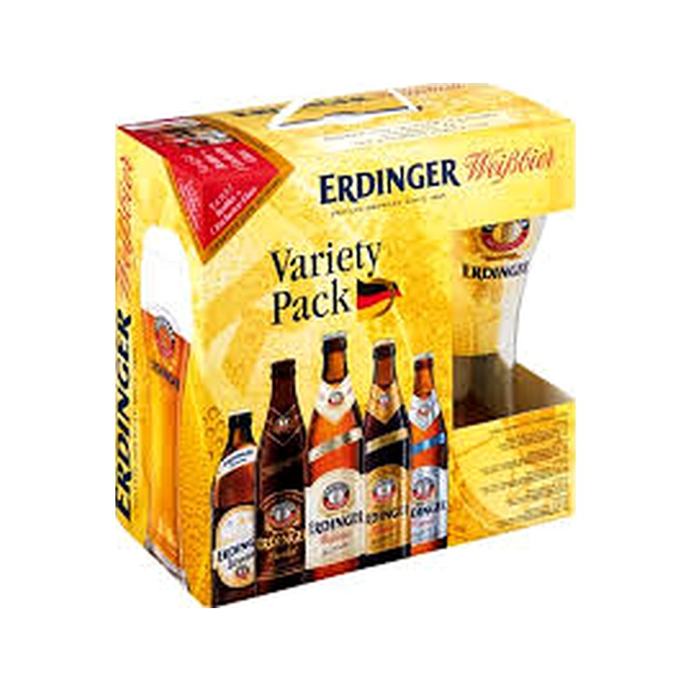Erdinger 500Ml Variety 5Pack + Vaso