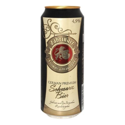 Zahringer Schwarz Bier 500Ml LATA