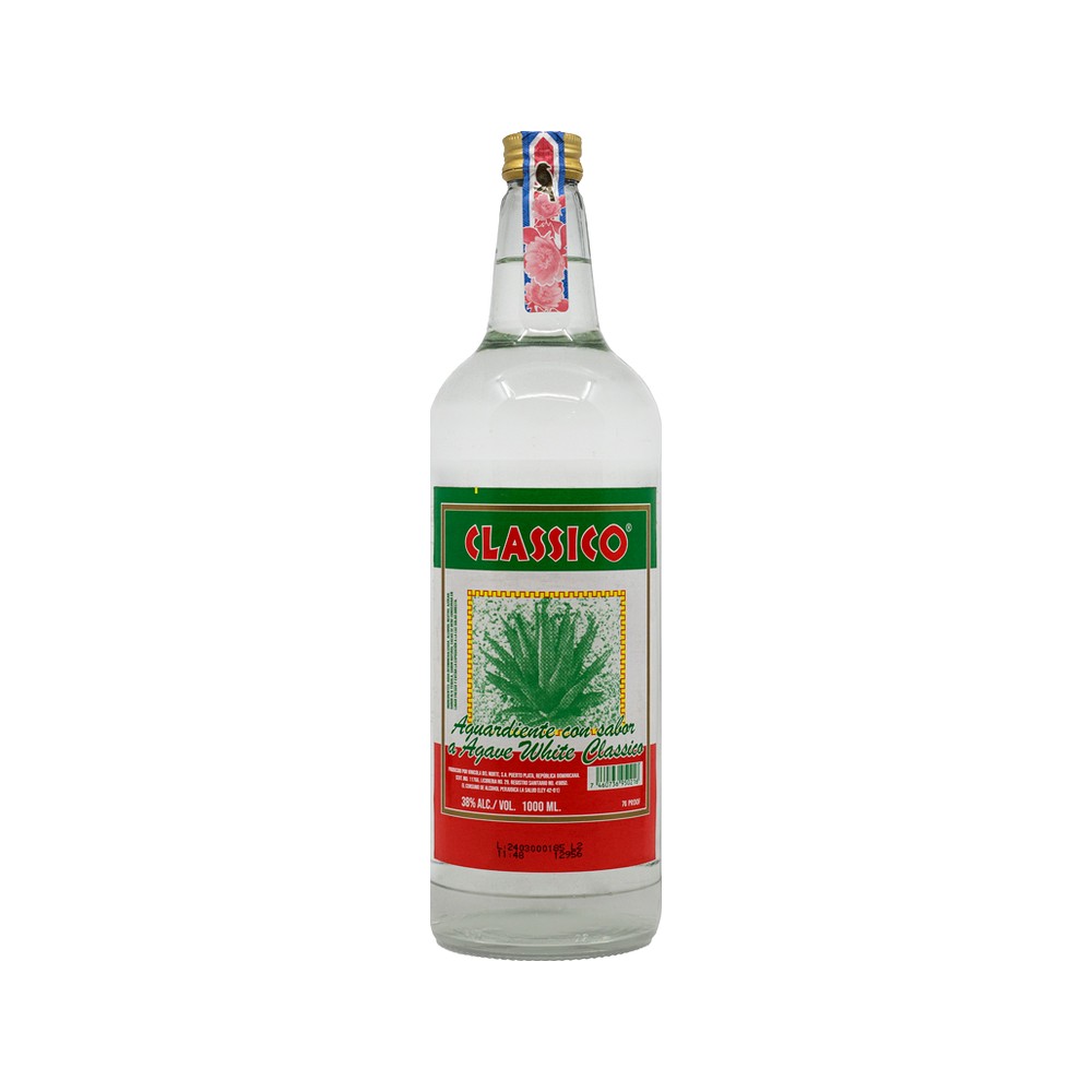 Classico Aguardiente Con Sabor A Agave White 1000Ml