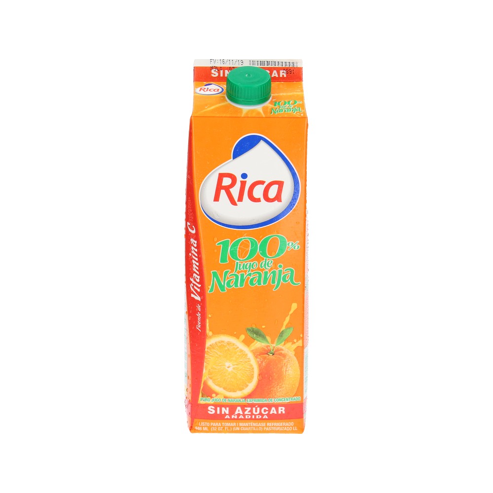 Jugo De Naranja Rica S/A 100% C.C