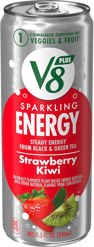 V8 Plus Sparkling Energy Strawberry Kiwi 11.5Oz