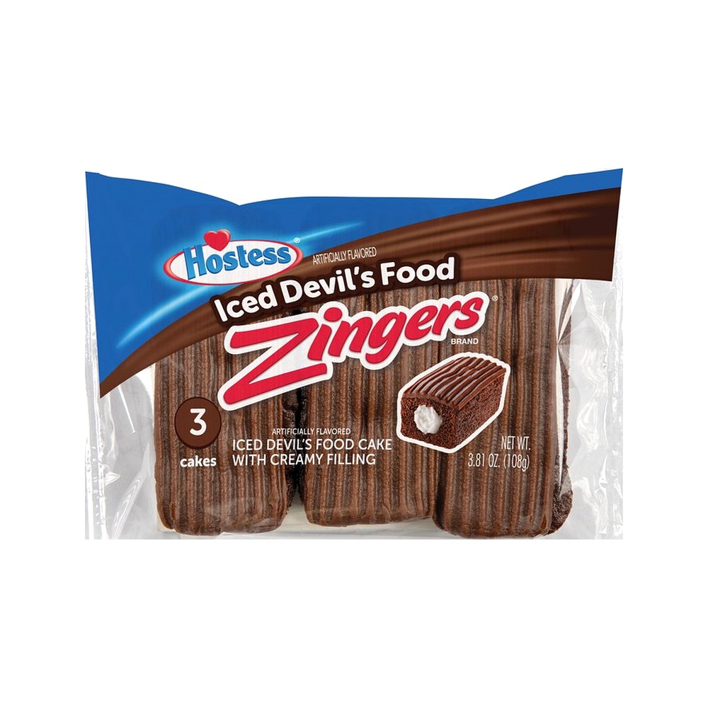 Hostess Zinger Choco 3.18Oz (3 Cakes)