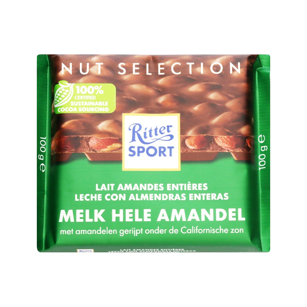 Ritter Leche Con Almendras Enteras 100Grs