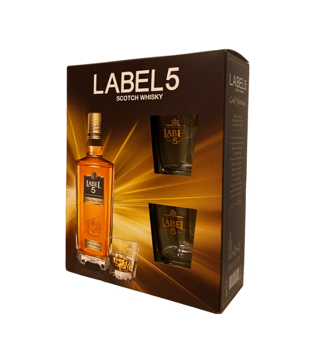 Label 5 Gold 750Ml + Vasos