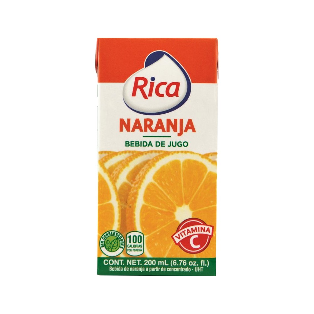 Jugo Rica  Naranja 200Ml