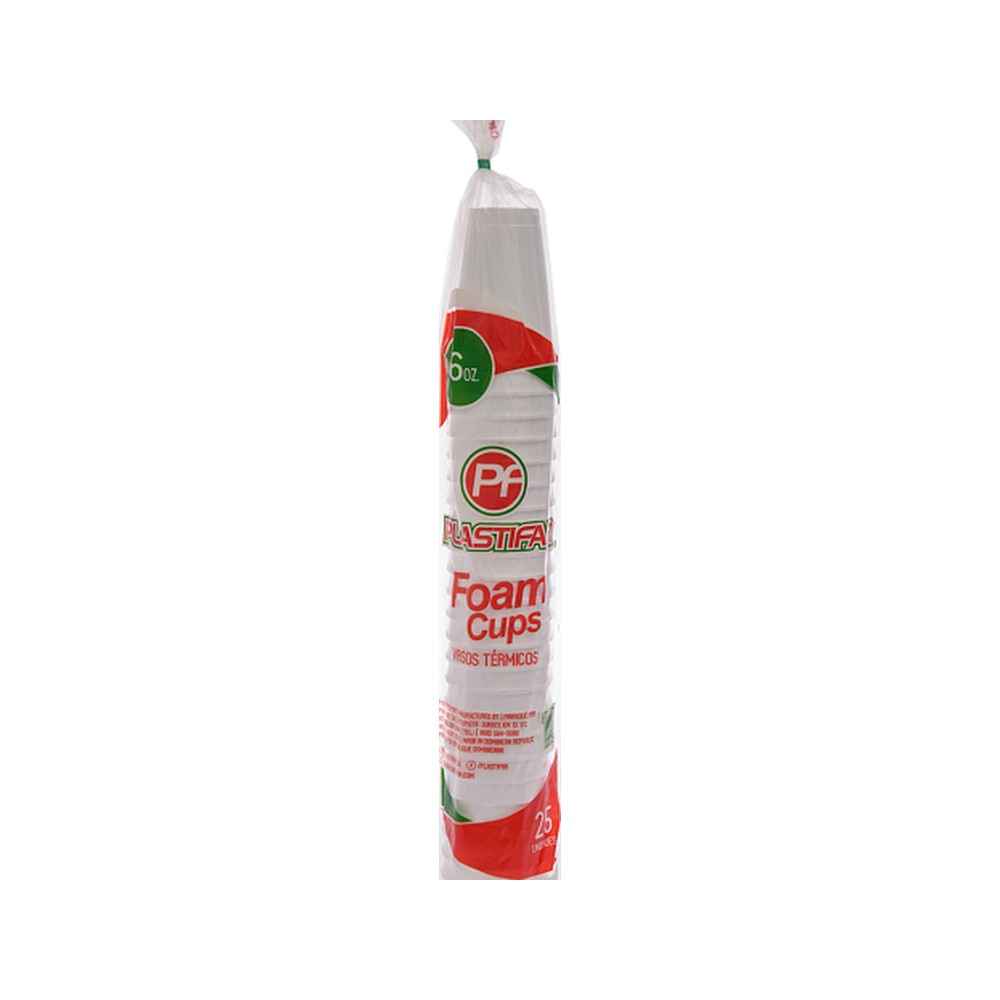 Paquete Vaso Foam 16Oz Plastifar