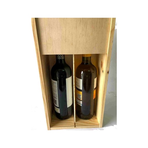 Caja De Madera P/2 Vino