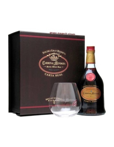 [1146305] Brandy Carta Real Cardenal Mendoza + Copas 700Ml