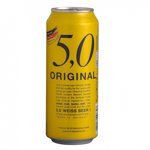 [0011219] 5,0 Weiss Wheat 500Ml Amarilla