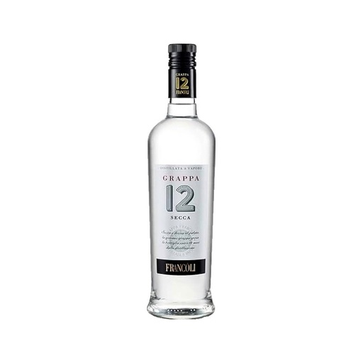 Grappa 12 Secca Bianca Francoli 700Ml