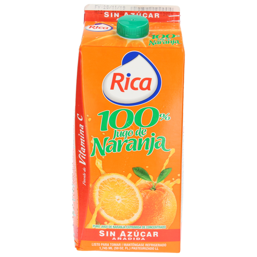 Jugo Rica Sin Azucar 59O(Medio Galon)