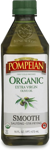Pompeian Olive Oil Organic Smooth 500Ml