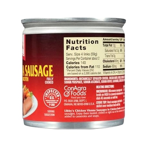 Salchicha Libby Viena Chicken 4.6Oz