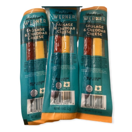 Werner Sausage & Cheddar Cheese 1.5Oz