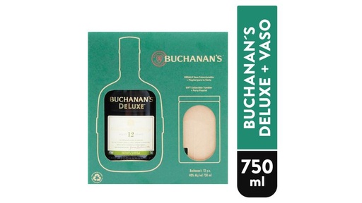 [001212] Buchanans 12 Años 750Ml + 1 Vaso