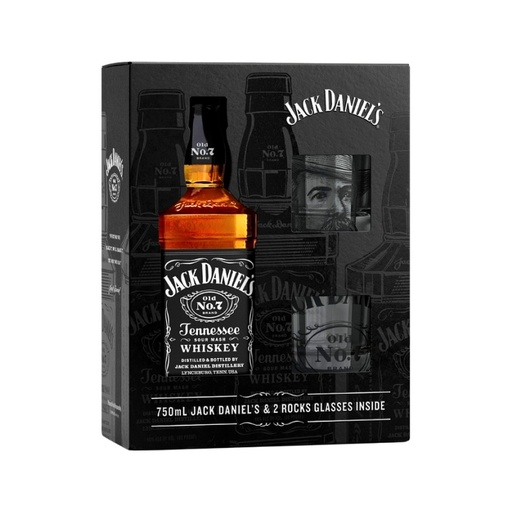Jack Daniels No.7 750Ml + Vasos