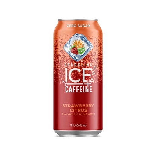 Sparkling Ice + Caffeine Strawberry Citrus 16Oz LATA   