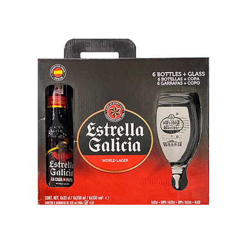 Estrella Galicia 6 Pack + Copas 