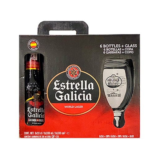 Estrella Galicia 6 Pack + Copas 